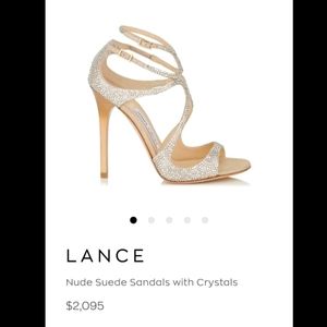 Jimmy Choo Heel, I’m a 8.5 and they fit perfect.